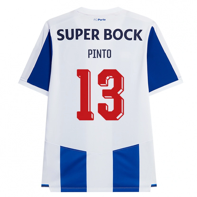 Danxen Mulher Camisola João Pinto #13 Azul Branco Vermelho Principal 2026/27 Camisa
