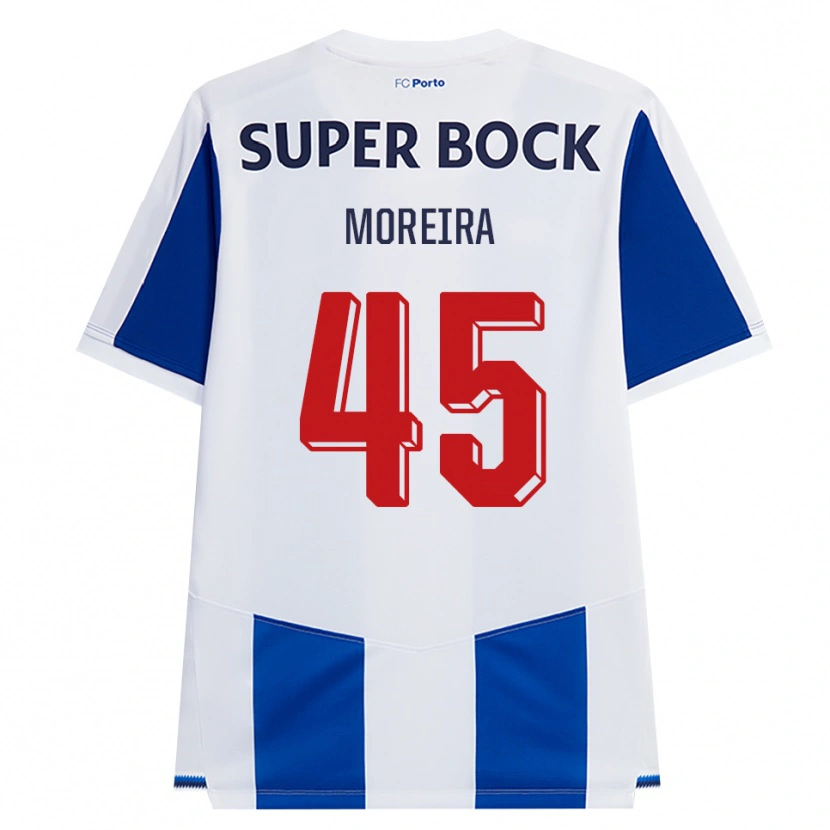 Danxen Mulher Camisola João Moreira #45 Azul Branco Vermelho Principal 2026/27 Camisa