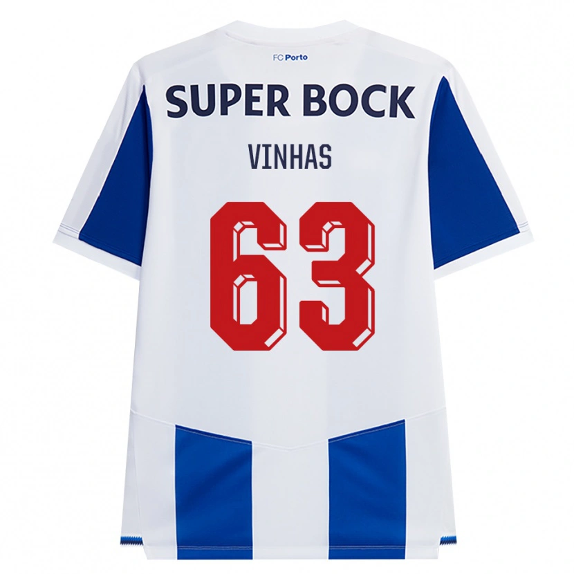Danxen Mulher Camisola David Vinhas #63 Azul Branco Vermelho Principal 2026/27 Camisa
