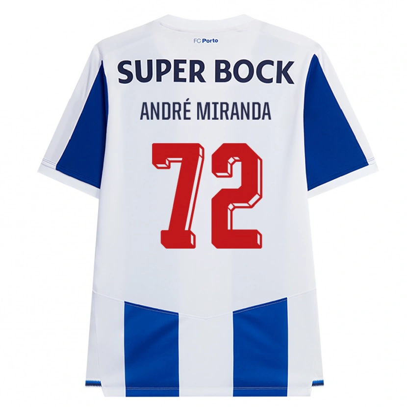 Danxen Mulher Camisola André Miranda #72 Azul Branco Vermelho Principal 2026/27 Camisa