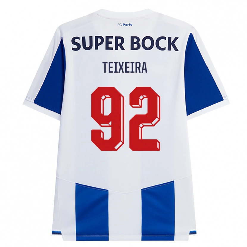 Danxen Mulher Camisola João Teixeira #92 Azul Branco Vermelho Principal 2026/27 Camisa