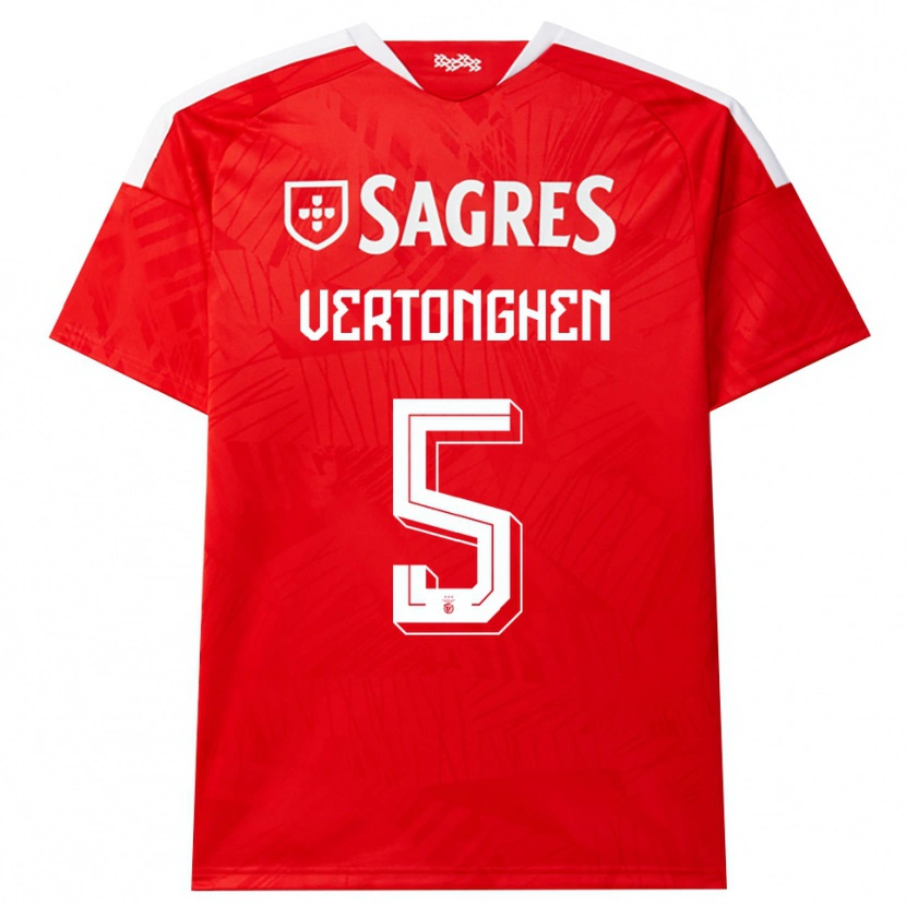 Danxen Mulher Camisola Jan Vertonghen #5 Vermelho Branco Amarelo Principal 2026/27 Camisa