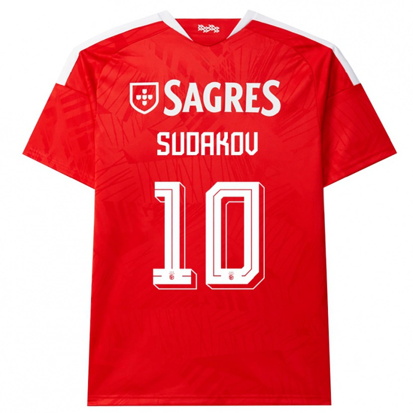 Danxen Mulher Camisola Georgiy Sudakov #10 Vermelho Branco Amarelo Principal 2026/27 Camisa