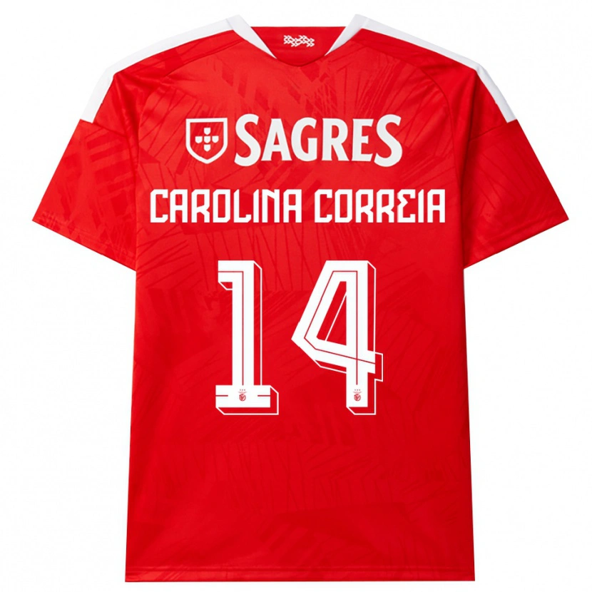 Danxen Mulher Camisola Carolina Correia #14 Vermelho Branco Amarelo Principal 2026/27 Camisa