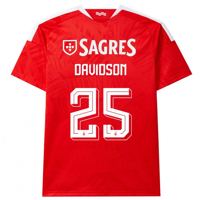 Danxen Mulher Camisola Chandra Davidson #25 Vermelho Branco Amarelo Principal 2026/27 Camisa