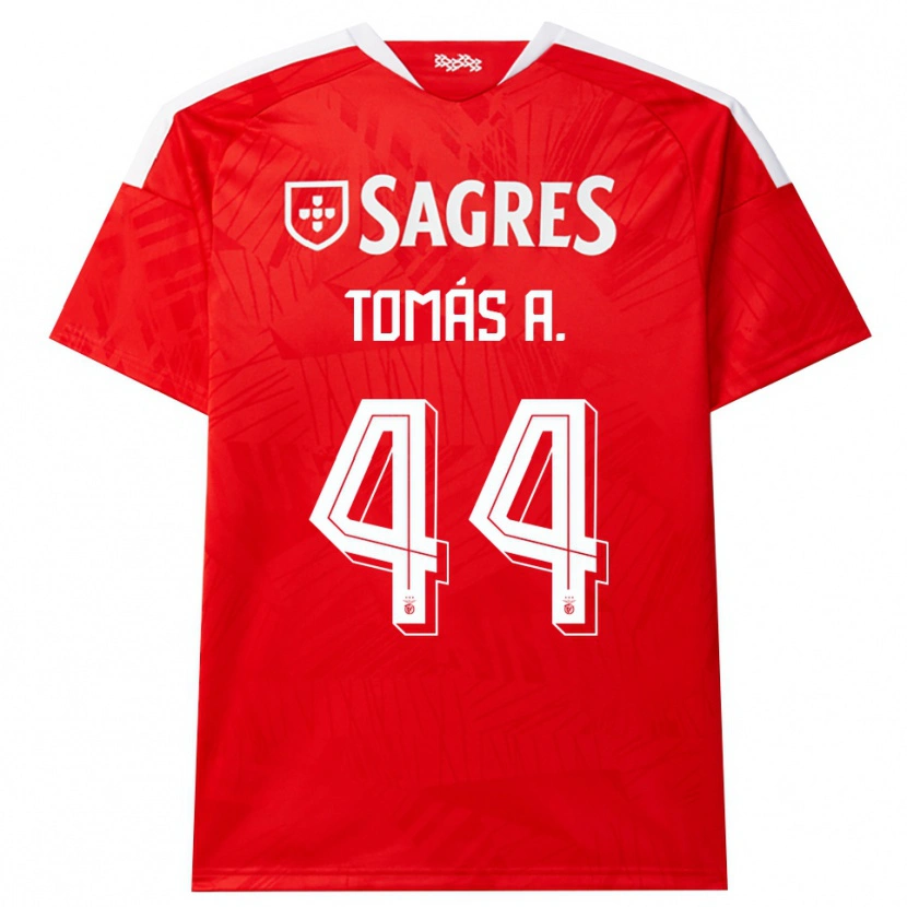 Danxen Mulher Camisola Tomás Araújo #44 Vermelho Branco Amarelo Principal 2026/27 Camisa