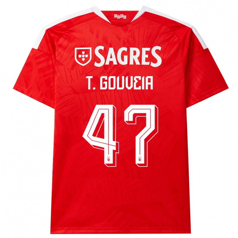 Danxen Mulher Camisola Tiago Gouveia #47 Vermelho Branco Amarelo Principal 2026/27 Camisa