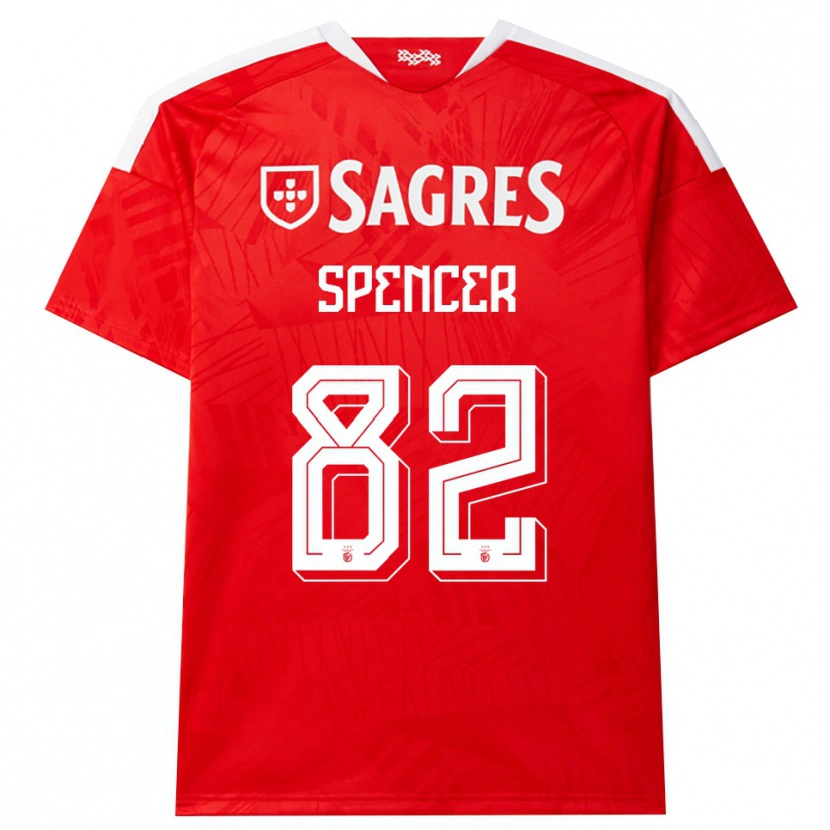 Danxen Mulher Camisola Diogo Spencer #82 Vermelho Branco Amarelo Principal 2026/27 Camisa