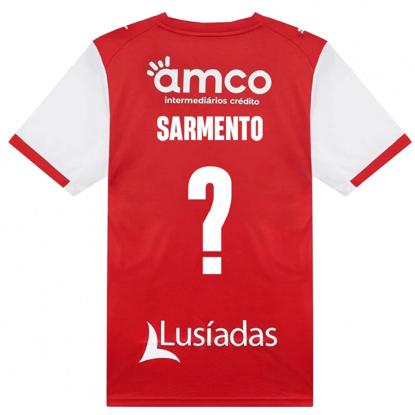 Danxen Mulher Camisola Bernardo Sarmento #0 Branco Vermelho Preto Principal 2026/27 Camisa