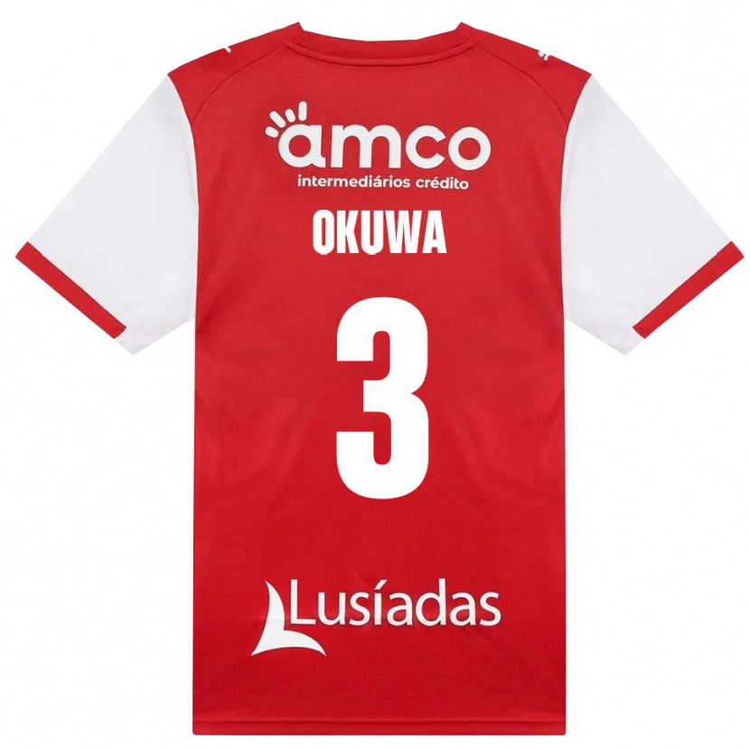 Danxen Mulher Camisola Temi Okuwa #3 Branco Vermelho Preto Principal 2026/27 Camisa