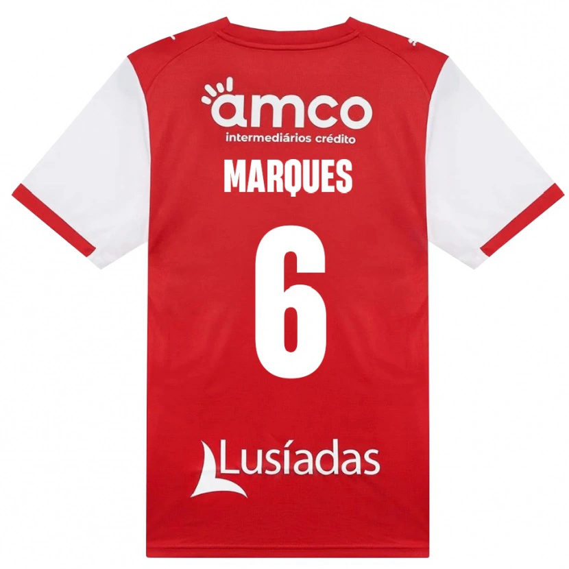 Danxen Mulher Camisola Rodrigo Marques #6 Branco Vermelho Preto Principal 2026/27 Camisa