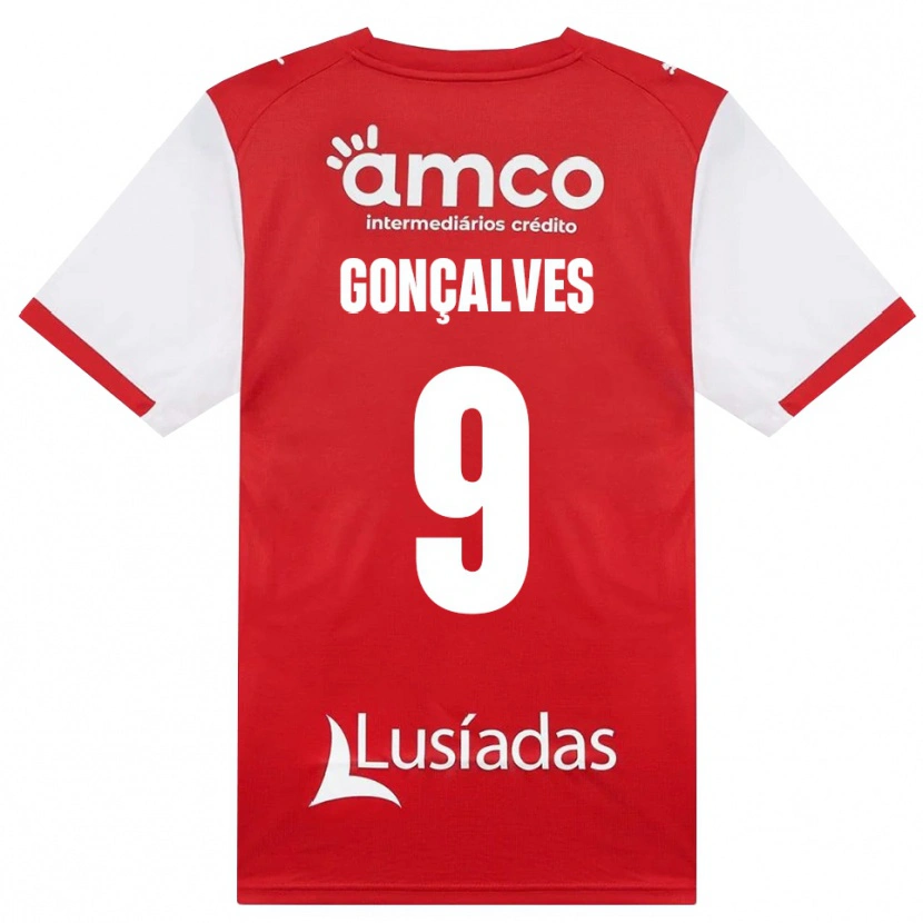 Danxen Mulher Camisola João Gonçalves #9 Branco Vermelho Preto Principal 2026/27 Camisa