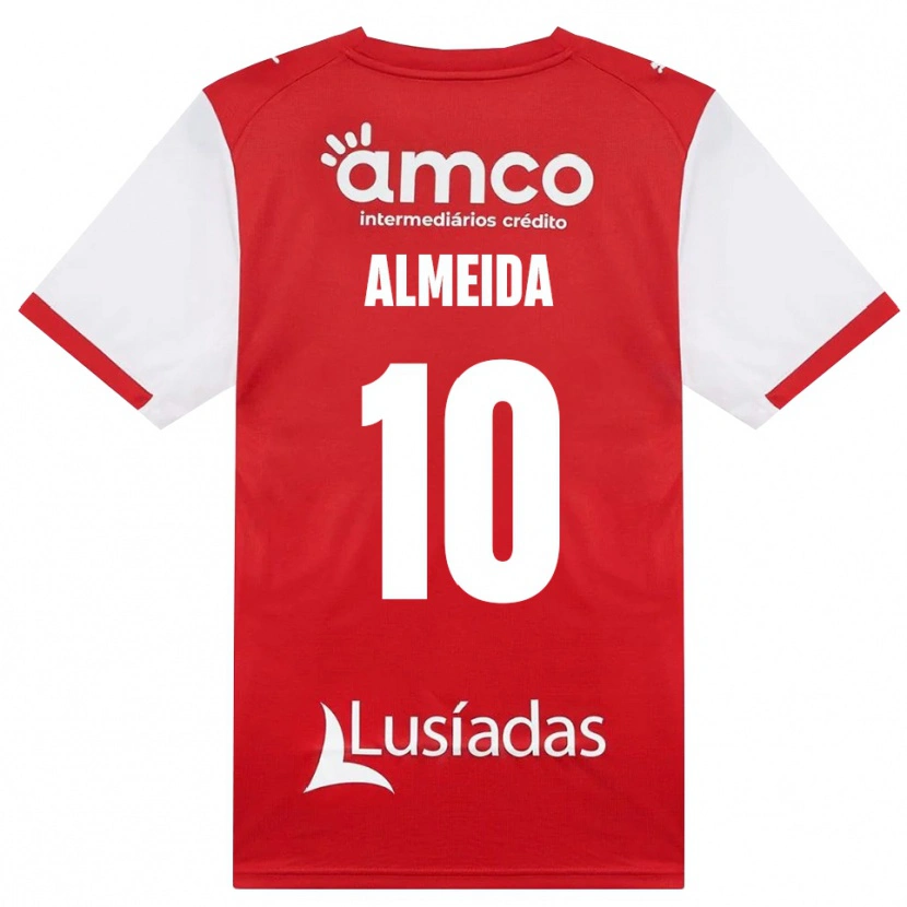 Danxen Mulher Camisola Vitória Almeida #10 Branco Vermelho Preto Principal 2026/27 Camisa