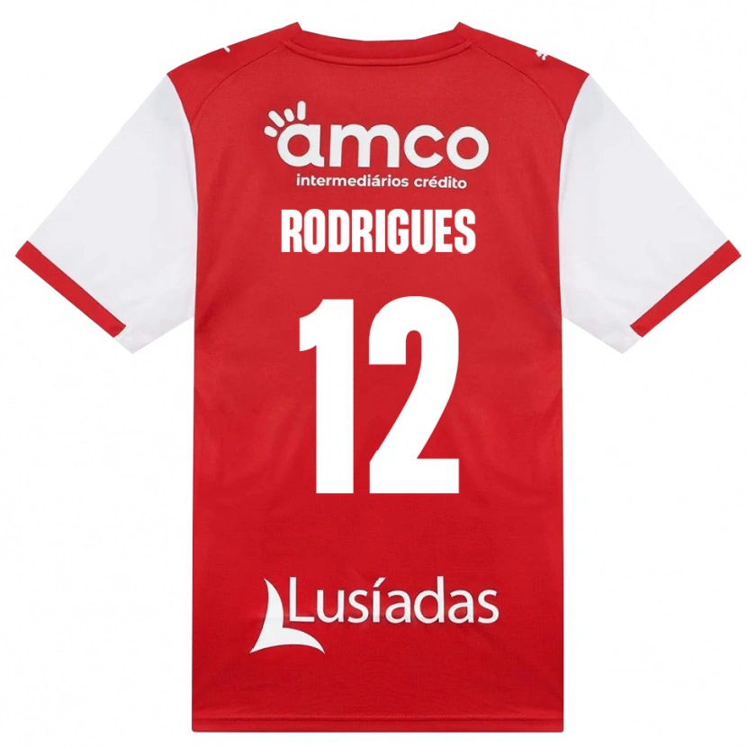 Danxen Mulher Camisola David Rodrigues #12 Branco Vermelho Preto Principal 2026/27 Camisa