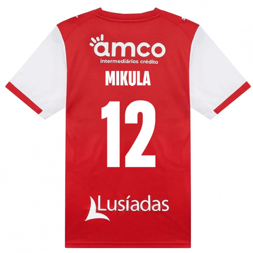 Danxen Mulher Camisola Matviy Mikula #12 Branco Vermelho Preto Principal 2026/27 Camisa