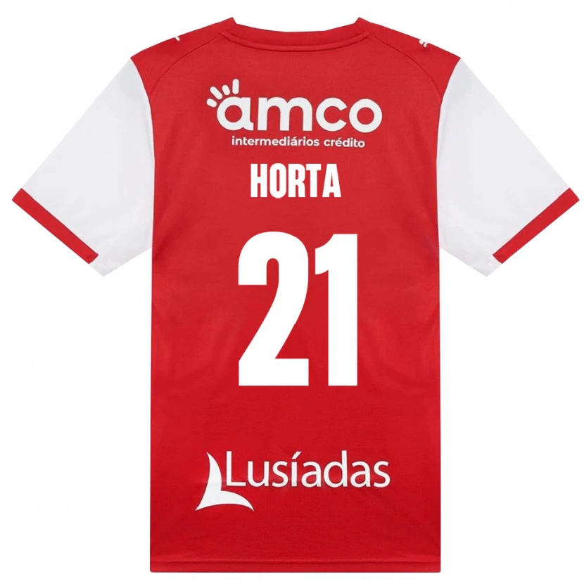 Danxen Mulher Camisola Ricardo Horta #21 Branco Vermelho Preto Principal 2026/27 Camisa