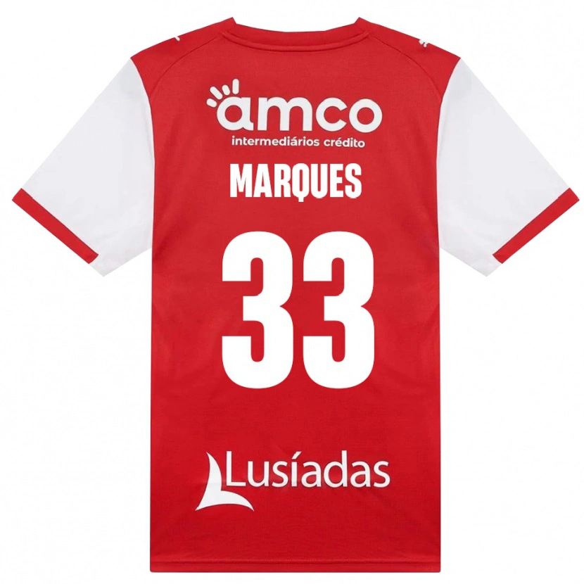 Danxen Mulher Camisola João Marques #33 Branco Vermelho Preto Principal 2026/27 Camisa