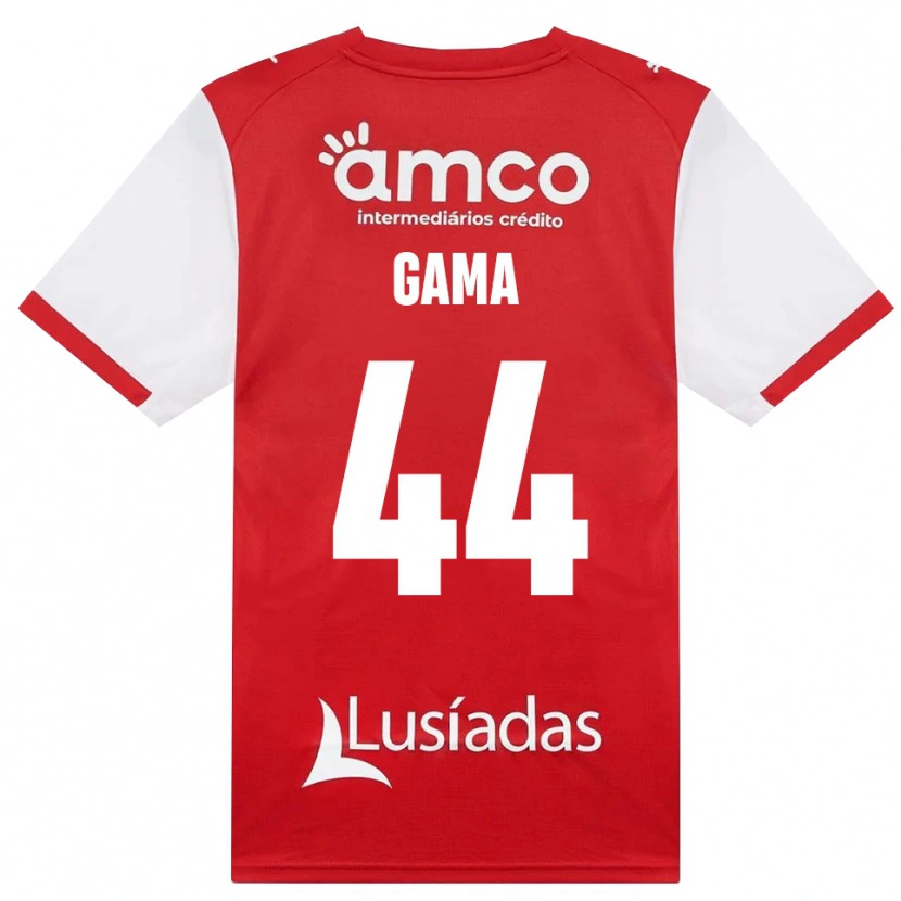 Danxen Mulher Camisola Dinis Gama #44 Branco Vermelho Preto Principal 2026/27 Camisa
