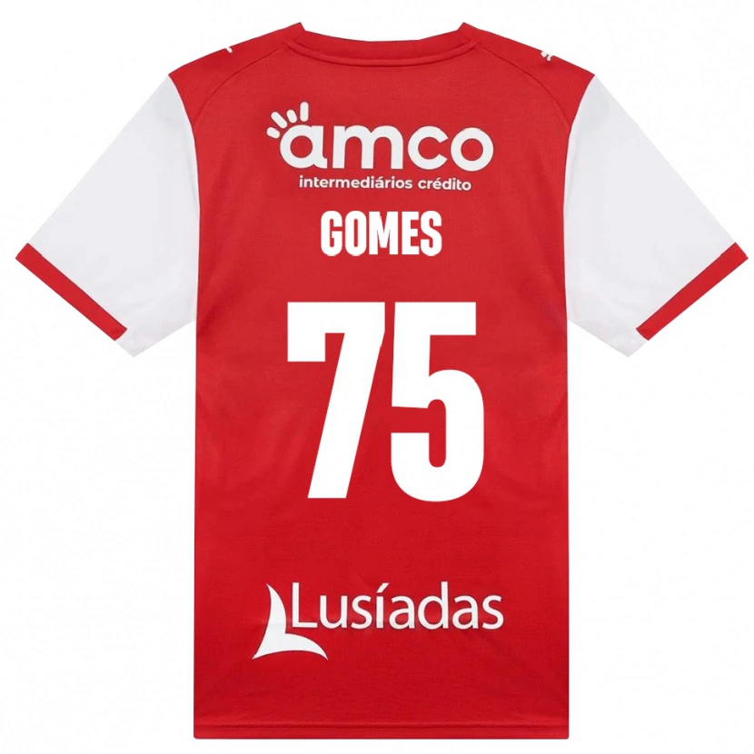 Danxen Mulher Camisola Tomás Müller #75 Branco Vermelho Preto Principal 2026/27 Camisa