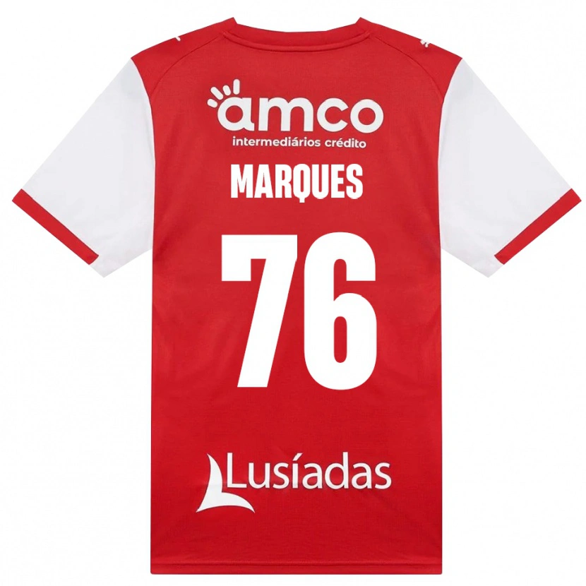 Danxen Mulher Camisola Tomás Marques #76 Branco Vermelho Preto Principal 2026/27 Camisa