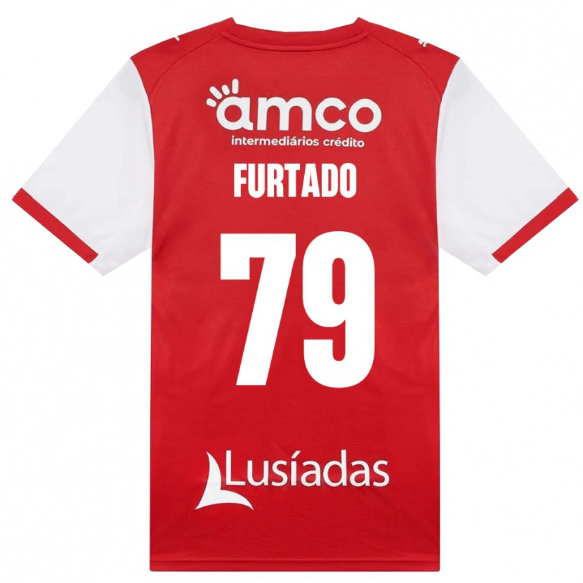 Danxen Mulher Camisola Rúben Furtado #79 Branco Vermelho Preto Principal 2026/27 Camisa