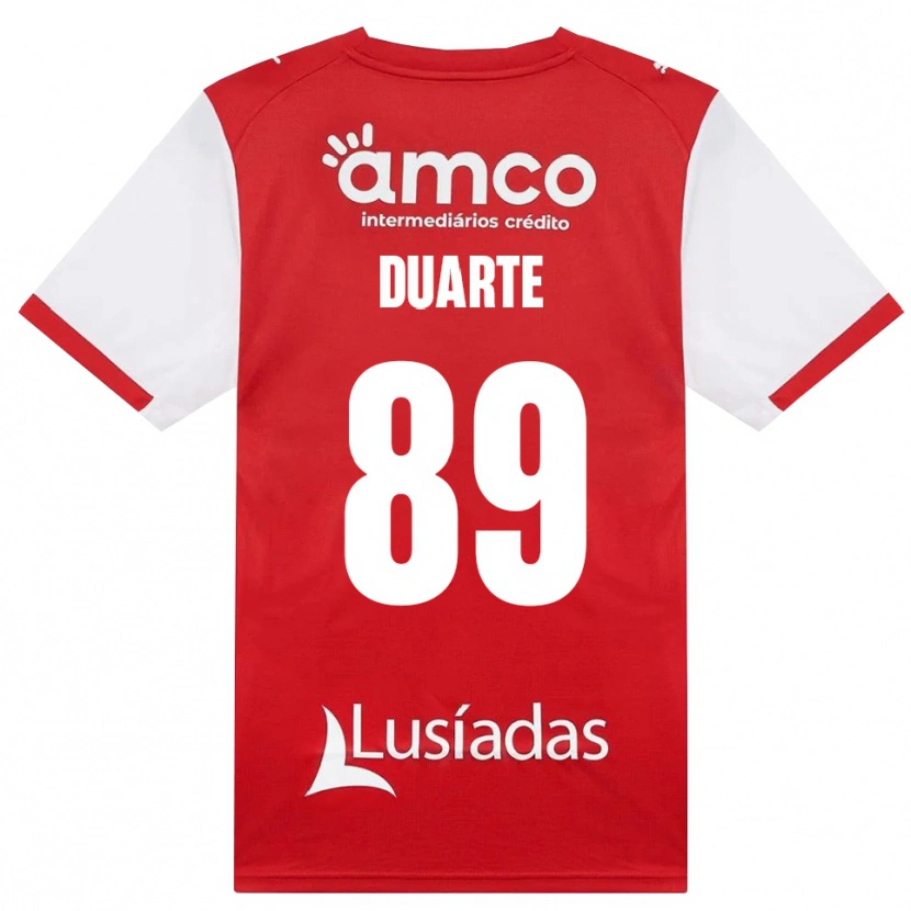 Danxen Mulher Camisola Afonso Duarte #89 Branco Vermelho Preto Principal 2026/27 Camisa