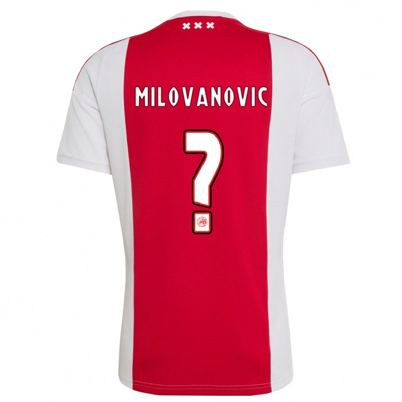 Danxen Mulher Camisola Mateja Milovanovic #0 Vermelho Branco Amarelo Principal 2026/27 Camisa
