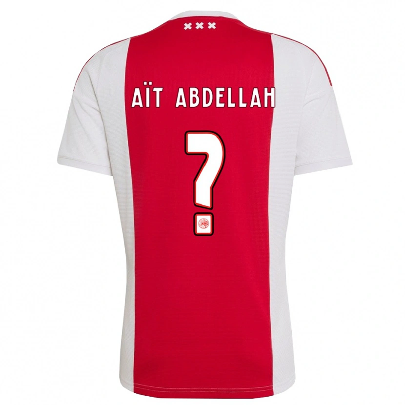 Danxen Mulher Camisola Waleed Aït Abdellah #0 Vermelho Branco Amarelo Principal 2026/27 Camisa