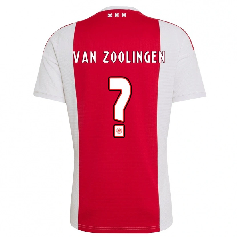 Danxen Mulher Camisola Glenn Van Zoolingen #0 Vermelho Branco Amarelo Principal 2026/27 Camisa
