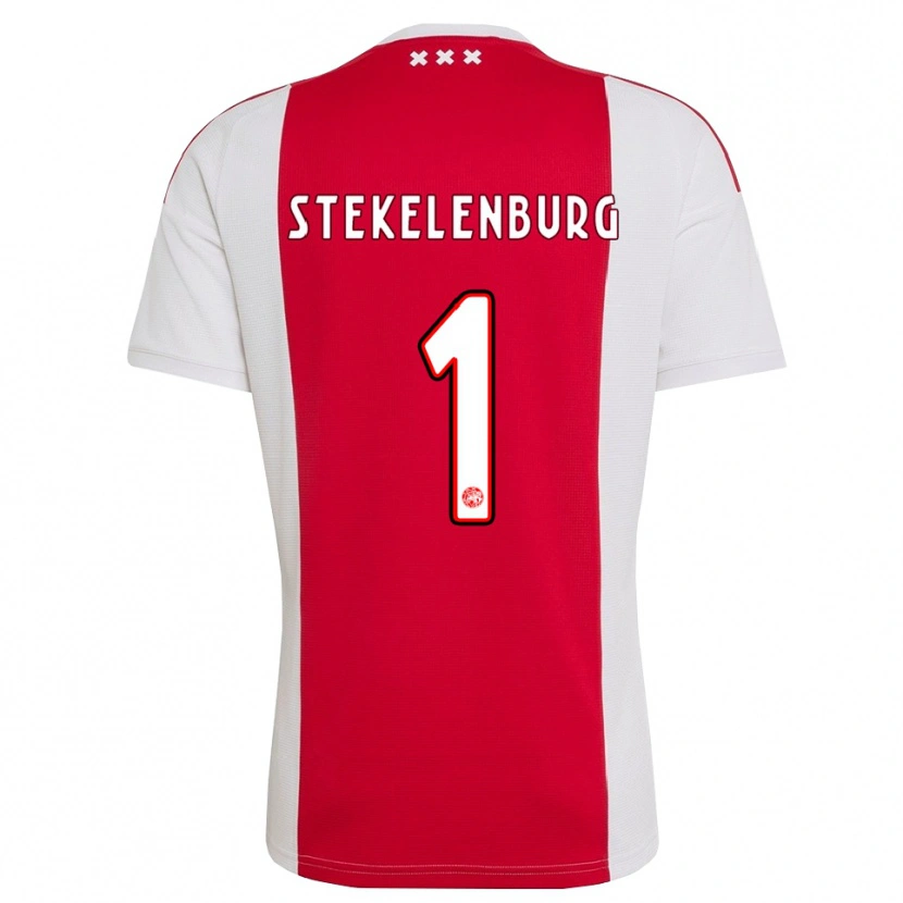Danxen Mulher Camisola Maarten Stekelenburg #1 Vermelho Branco Amarelo Principal 2026/27 Camisa