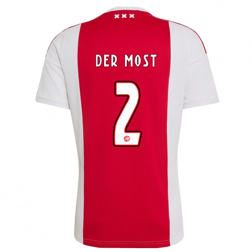 Danxen Mulher Camisola Liza Van Der Most #2 Vermelho Branco Amarelo Principal 2026/27 Camisa