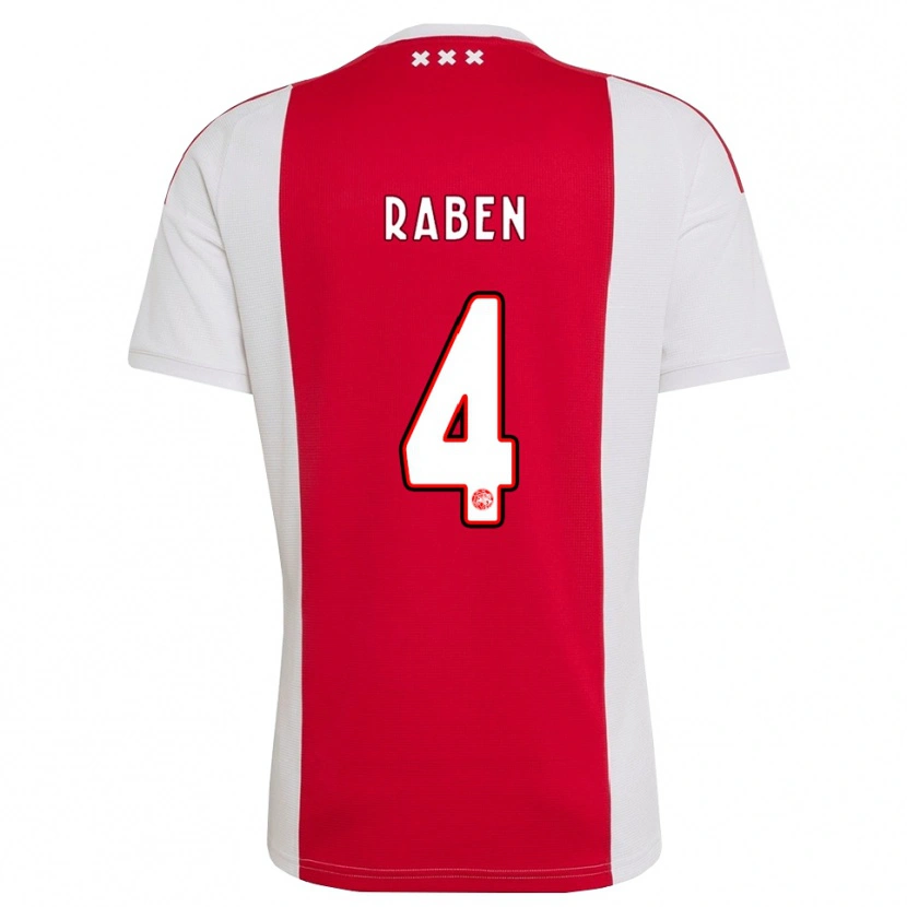 Danxen Mulher Camisola Niall Raben #4 Vermelho Branco Amarelo Principal 2026/27 Camisa