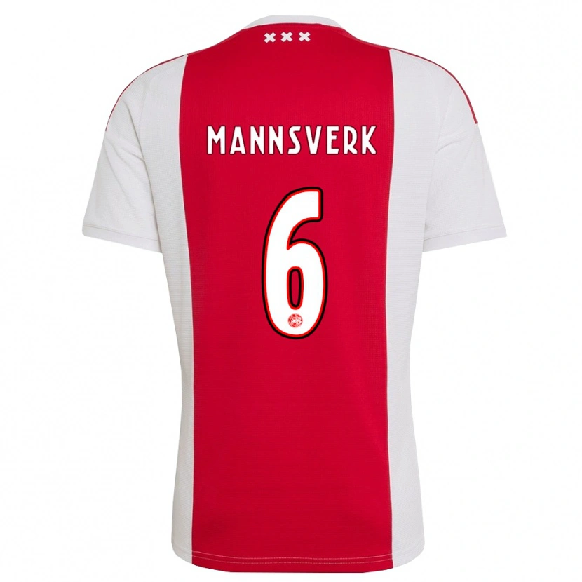 Danxen Mulher Camisola Sivert Mannsverk #6 Vermelho Branco Amarelo Principal 2026/27 Camisa