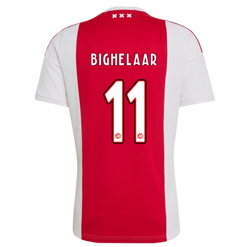 Danxen Mulher Camisola Marjolijn Van Den Bighelaar #11 Vermelho Branco Amarelo Principal 2026/27 Camisa