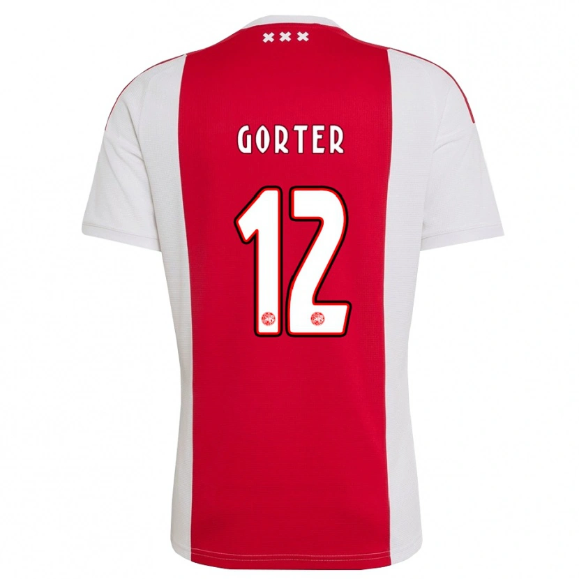 Danxen Mulher Camisola Jay Gorter #12 Vermelho Branco Amarelo Principal 2026/27 Camisa