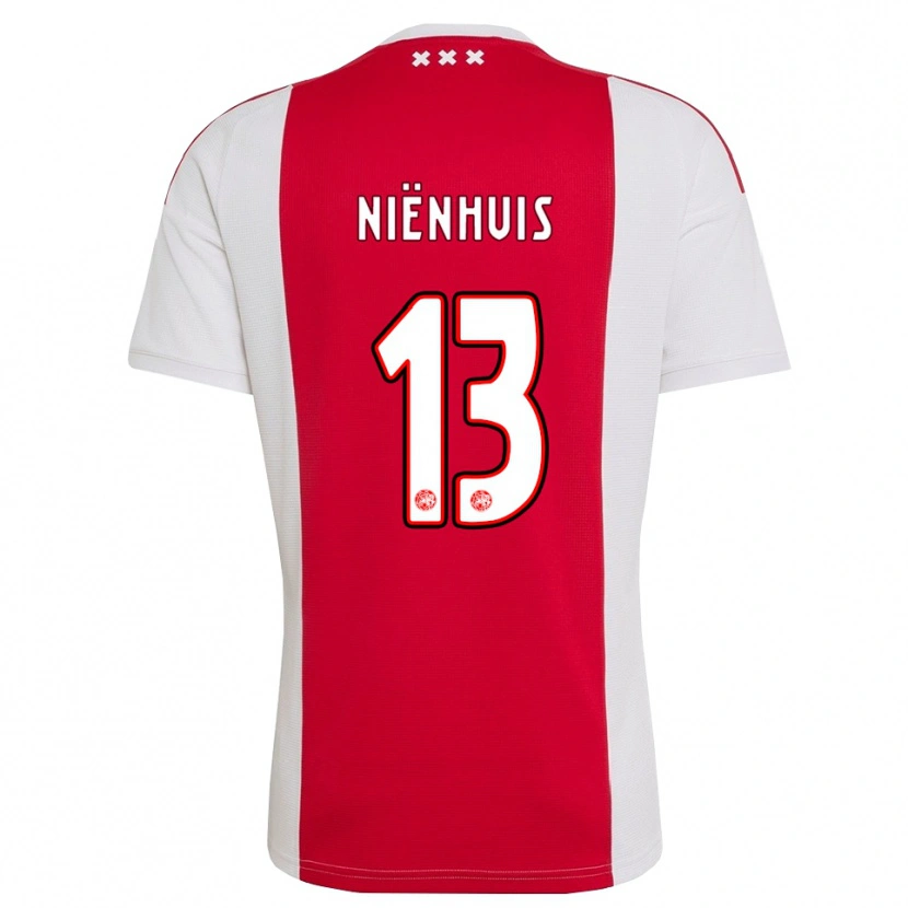 Danxen Mulher Camisola Lois Niënhuis #13 Vermelho Branco Amarelo Principal 2026/27 Camisa