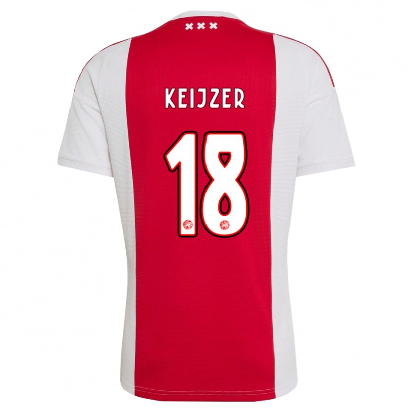 Danxen Mulher Camisola Milicia Keijzer #18 Vermelho Branco Amarelo Principal 2026/27 Camisa