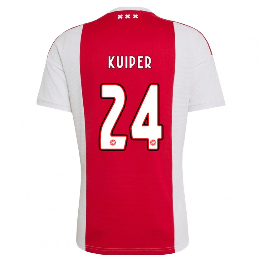 Danxen Mulher Camisola Justen Kuiper #24 Vermelho Branco Amarelo Principal 2026/27 Camisa