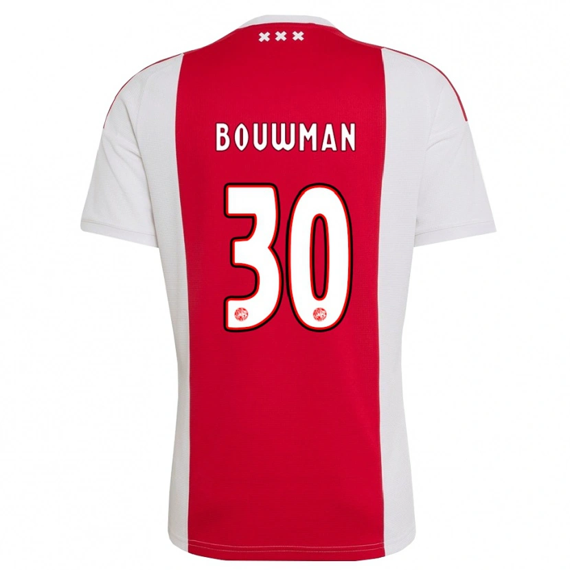 Danxen Mulher Camisola Aaron Bouwman #30 Vermelho Branco Amarelo Principal 2026/27 Camisa