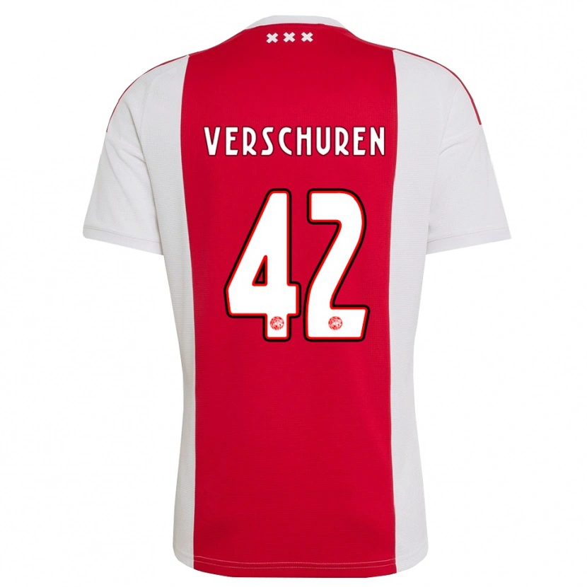 Danxen Mulher Camisola Nick Verschuren #42 Vermelho Branco Amarelo Principal 2026/27 Camisa