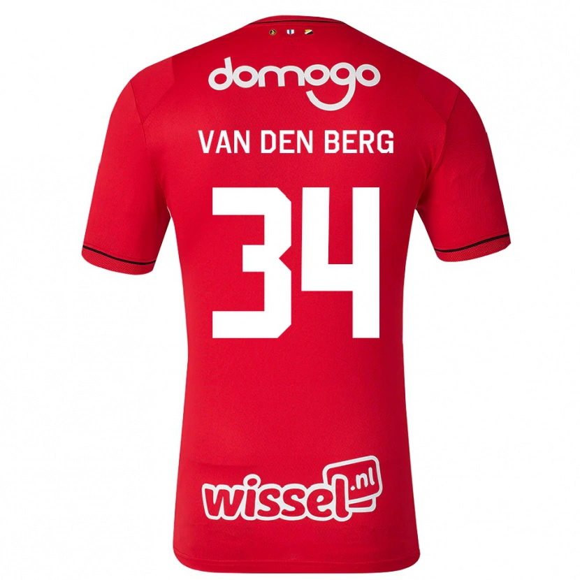 Danxen Mulher Camisola Davy Van Den Berg #34 Vermelho Branco Preto Principal 2026/27 Camisa