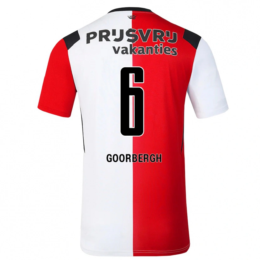 Danxen Mulher Camisola Cheyenne Van Den Goorbergh #6 Vermelho Branco Preto Principal 2026/27 Camisa