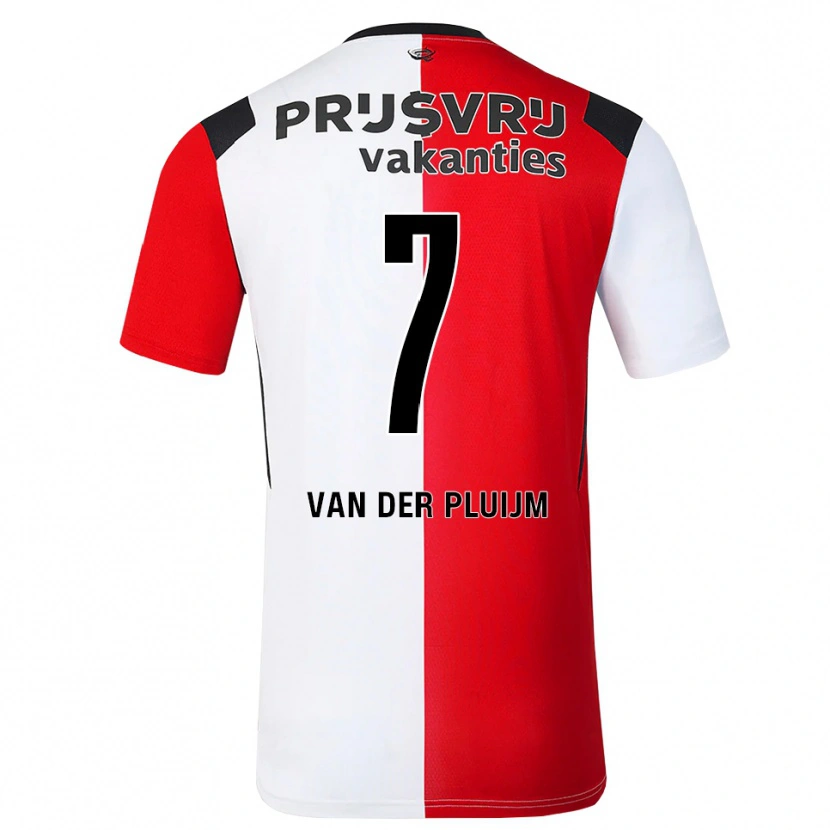 Danxen Mulher Camisola Marvin Van Der Pluijm #7 Vermelho Branco Preto Principal 2026/27 Camisa