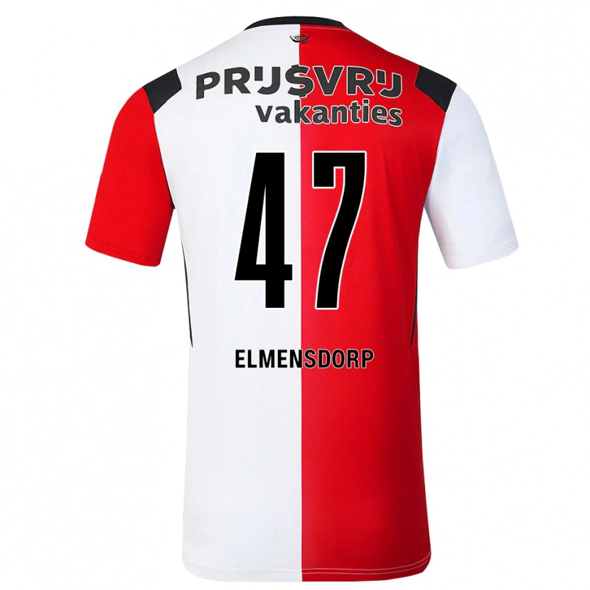 Danxen Mulher Camisola Paris Elmensdorp #47 Vermelho Branco Preto Principal 2026/27 Camisa