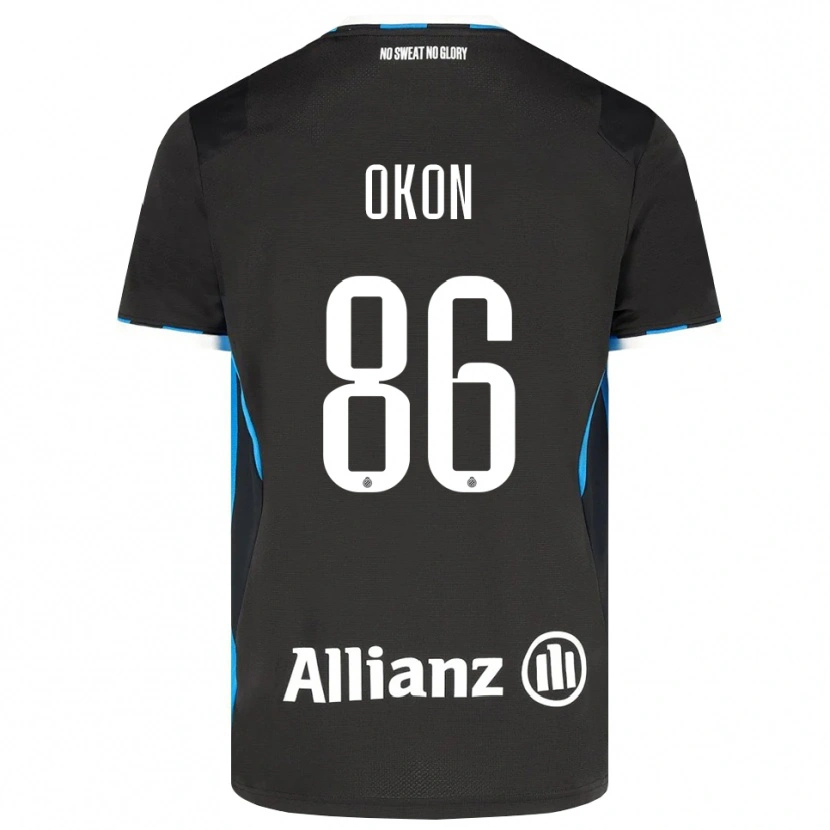 Danxen Mulher Camisola Gianluca Okon-Engstler #86 Preto Vermelho Azul Principal 2026/27 Camisa