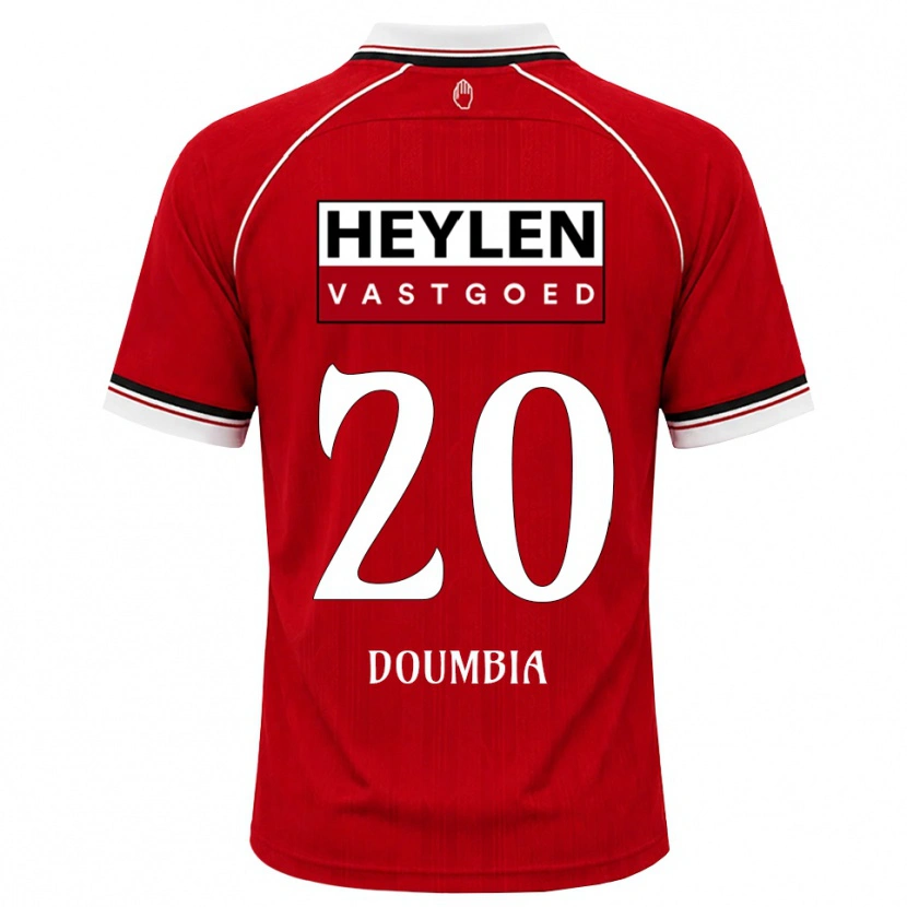 Danxen Mulher Camisola Mahamadou Doumbia #20 Vermelho Branco Preto Principal 2026/27 Camisa