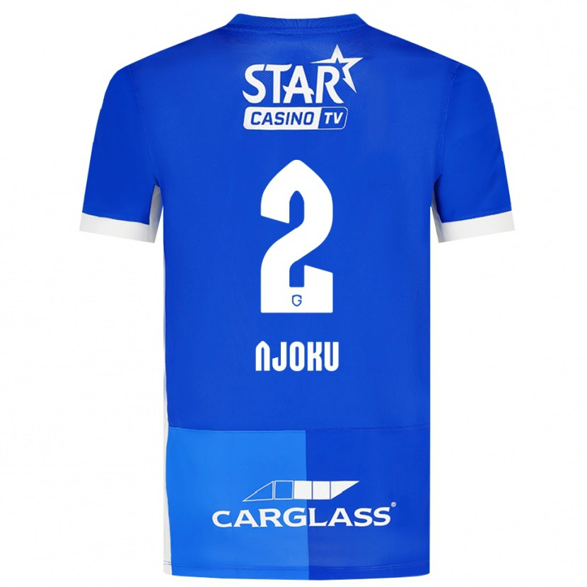 Danxen Mulher Camisola Junior Njoku #2 Mediumblue Royalblue Branco Principal 2026/27 Camisa