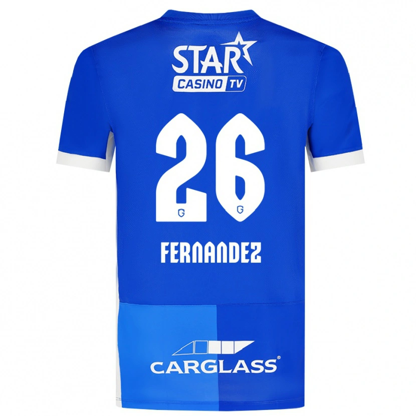 Danxen Mulher Camisola Elias Gonzalez Fernandez #26 Mediumblue Royalblue Branco Principal 2026/27 Camisa