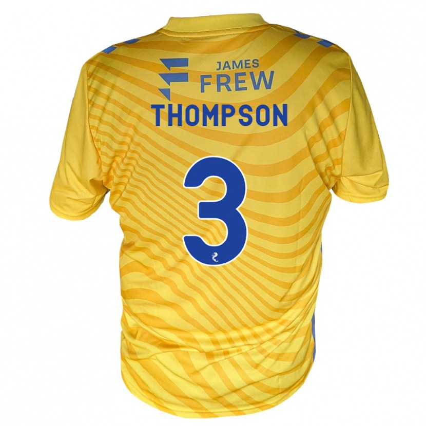 Danxen Mulher Camisola Dominic Thompson #3 Azul Real Amarelo Alternativa 2026/27 Camisa