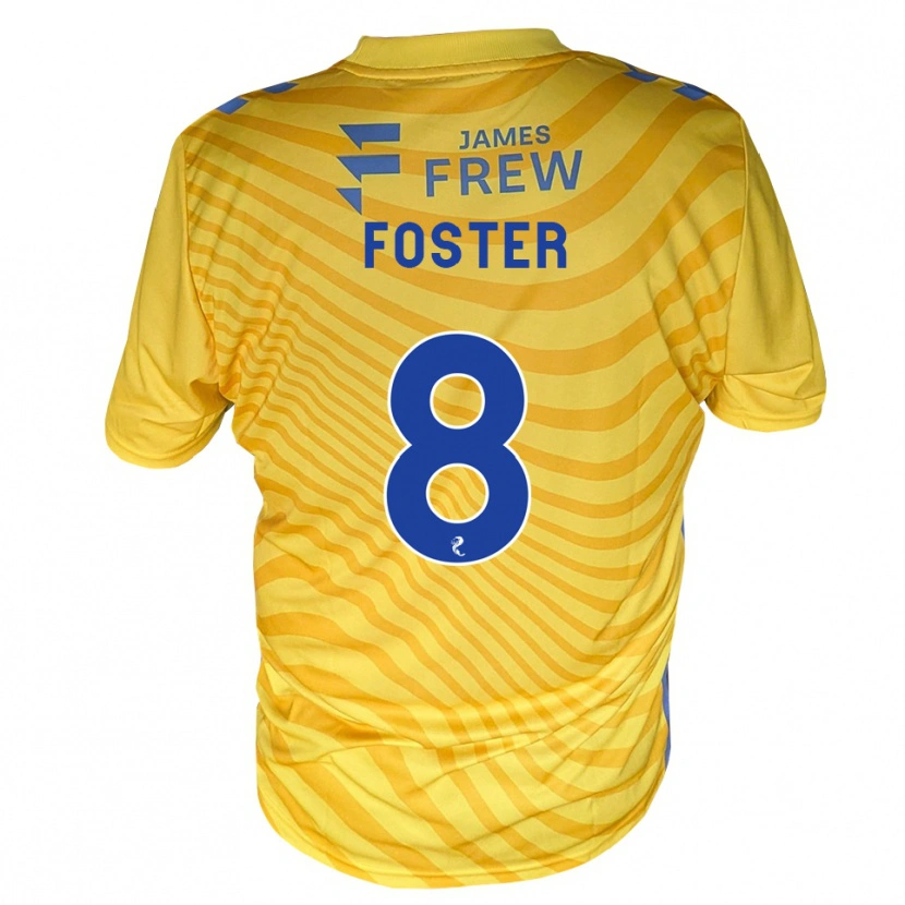 Danxen Mulher Camisola Logan Foster #8 Azul Real Amarelo Alternativa 2026/27 Camisa